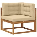 vidaXL Canapé d'angle extérieur Bois d'Acacia Massif Naturel