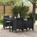 vidaXL Chaises de jardin avec coussins 4 Pièces Anthracite Standard