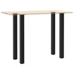 vidaXL Pieds de table de bar 4 pièces Noir 110-112 cm Acier