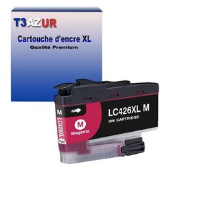 T3AZUR- Cartouche compatible avec Brother LC426 XL pour Brother MFC-J4535DW MFC-J4540DW Magenta