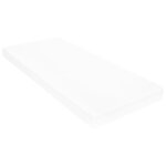 vidaXL Lit de repos avec matelas 90x200 cm Blanc Bois de pin massif