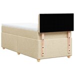 vidaXL Sommier à lattes de lit avec matelas Crème 90x200 cm Tissu