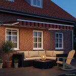 vidaXL Cadre de store manuel avec LEDs 3 5 x 2 5 m