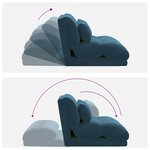vidaXL Fauteuil de sol ajustable Bleu Velours