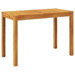 vidaXL Table à manger de jardin 110x55x75 cm bois massif d'acacia