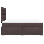 vidaXL Sommier à lattes de lit et matelas marron foncé 120x190cm tissu
