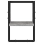 vidaXL Étagère murale avec barre sonoma gris 20x25x30 cm