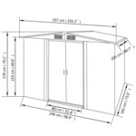 vidaXL Abri de stockage pour jardin métal gris 257x205x178 cm