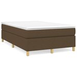 vidaXL Cadre de lit Marron foncé 120x200 cm Tissu