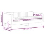 vidaXL Lit de jour avec matelas gris foncé 90x200 cm velours