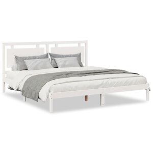 vidaXL Cadre de lit extra long sans matelas 200x210 cm bois massif