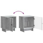 vidaXL Cabinet de chevet Sonoma gris 43 x 34 5 x 50 cm