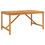vidaXL Ensemble de jardin de 5 pièces en bois massif d'acacia