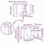 vidaXL Ensemble de mobilier de salle de bain 2 Pièces Chêne noir