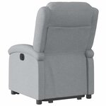 vidaXL Fauteuil inclinable électrique gris clair tissu