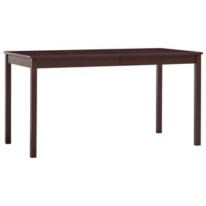 vidaXL Table à manger Marron foncé 140x70x73 cm Bois de pin