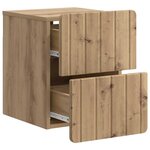 vidaXL Cabinet de chevet mural Chêne artisanal 33 x 34 5 x 43 cm