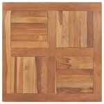 vidaXL Dessus de table Bois de teck solide Carré 80x80x2 5 cm