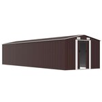 vidaXL Abri de jardin Marron 257x990x181 cm Acier galvanisé