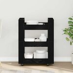 vidaXL Chariot de cuisine Chêne noir 60 x 45 x 80 cm Bois d'ingénierie