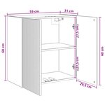 vidaXL Armoire Murale 59 x 31 x 60 cm Bois d'ingénierie Chêne Sonoma