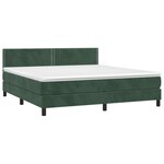 vidaXL Sommier à lattes de lit avec matelas LED Vert foncé 160x200 cm