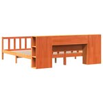 vidaXL Lit bibliothèque sans matelas cire marron 180x200cm bois massif