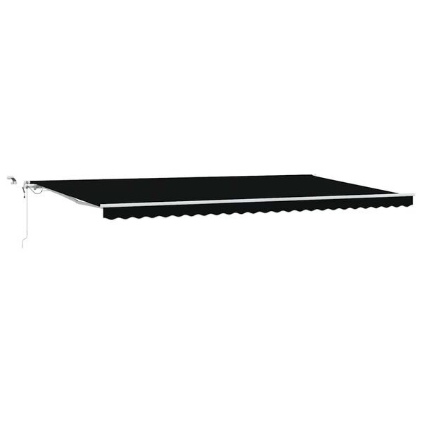 vidaXL Auvent Rétractable Noir 600 × 300 cm Tissu et Métal