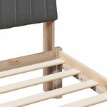 vidaXL Cadre de lit avec tête de lit Marron 90 x 190 cm Pin massif