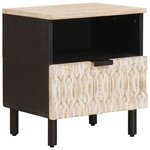 vidaXL Cabinet de chevet avec tiroir 2 Pièces Blanc 40 x 33 x 46 cm
