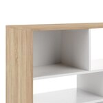 SEOUL Bibliotheque - Décor chene et blanc - L 91 x P 33x H 163 cm