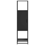 vidaXL Buffet haut noir 35 5x35x139 cm bois d'ingénierie et métal