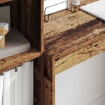 vidaXL Bureau avec tiroir avec étagère avec stockage 2 Pièces Bois ancien