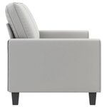 vidaXL Canapé à 2 places Gris clair 140 cm Tissu microfibre