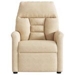 vidaXL Fauteuil inclinable de massage électrique crème