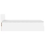 vidaXL Cadre de lit ottoman avec matelas blanc pur 90x200cm similicuir