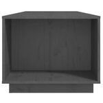 vidaXL Table basse Gris 110x50x40 cm Bois massif de pin