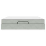 vidaXL Cadre de lit Gris clair 180 x 200 cm Velours
