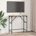 vidaXL Table console chêne artisanal 75 x 32 x 75 cm Bois d'ingénierie