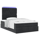 vidaXL Cadre de lit ottoman avec matelas noir 120x200 cm velours