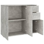 vidaXL Buffet Gris béton 91x29 5x75 cm Bois d'ingénierie