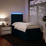vidaXL Sommier à lattes de lit avec matelas bleu 100x200 cm
