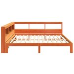vidaXL Lit bibliothèque sans matelas cire marron 140x200 cm pin massif