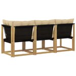 vidaXL Canapé d’extérieur milieu et coin avec coussin 3 Pièce Blanc