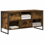 vidaXL Meuble TV Chêne Fumé 100 x 36 x 49 5 cm Bois d'ingénierie