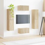 vidaXL Ensemble meuble TV 6 Pièces Chêne Sonoma Bois d'ingénierie