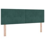vidaXL Tête de lit Vert foncé 160 cm Velours