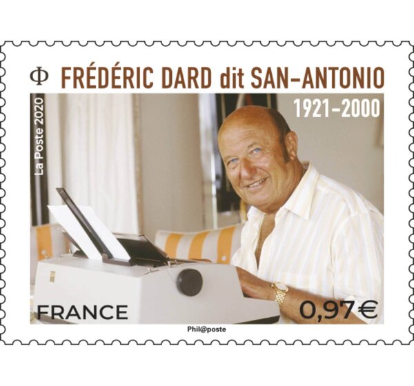 Timbre - Frédéric Dard - Lettre Verte