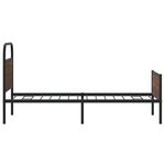 vidaXL Cadre de lit sans matelas 90x190cm chêne marron bois ingénierie