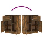 vidaXL Buffet Chêne fumé 60x30x70 cm Bois d'ingénierie